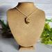 Moss, Gold Leaf and Mushroom Gold Toned Sterling Silver Necklace on bust
