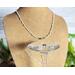 Sterling Silver Emerald Jewelry Set on bust