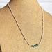 Sterling Silver Emerald Gemstone Necklace on bust
