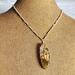 Moss, Gold Leaf and Mushroom Gold Toned Sterling Silver Necklace on Bust