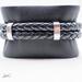 Braided Leather Bands adorned with a spooky skull clasp - Jon B Leather