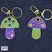Delightfully designed handcrafted leather Mushroom Keychain