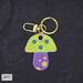 Delightfully designed handcrafted leather Mushroom Keychain