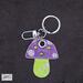 Delightfully designed handcrafted leather Mushroom Keychain