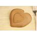 6x6" heart shaped plate with Hosta plant texture. Glazed with a dark green rim and a mixture of blue and grey throughout the middle. 