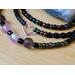 black threaded 3 piece bracelet set with charm