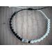 half black half white spiral knotted bracelet