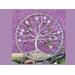 front view tree suncatcher agianst a purple background