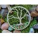 3 inch wire made tree roots are adorned with 3mm glass seed beads bown and green