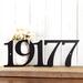 5 digit metal house number sign, in matte black powder coat.