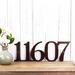 5 digit metal house number sign, in copper vein powder coat.
