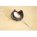 Ceramic heart shaped spoon rest. Glazed in blue and cream colors. Approximately 3"x3.5"