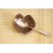 Ceramic heart shaped spoon rest. Glazed in cool red and mint green speckles. Approximately 3"x3.5"