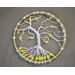 back view of glittery embroidery floss wrapped metal hoop