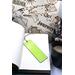 Back of bookmark in solid lime green with jute rope tassel