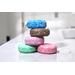 Colorful handmade shampoo bars stacked neatly, eco-friendly and perfect for sustainable hair care. Great for all hair types and gifting.