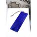 Back of bookmark royal blue with jute rope tassel