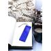 Back of bookmark solid royal blue and jute rope tassel.
