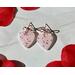 Glitter heart with bow earrings