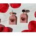 Rose Gold Heart Dangle Earrings