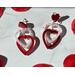 Linked hearts earrings