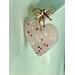 Glitter heart with bow earrings