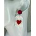 Red Heart Dangle Earrings