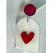 Red Heart Dangle Earrings