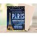DIY An Evening in Paris Theme School Dance Prom Ticket and Flyer Bundle Template