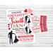 DIY Valentine's Sweetheart Daddy Daughter Dance Ticket and Flyer Bundle Template.