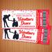 Customizable Valentine's School Daddy Daughter Dance Ticket and Flyer Bundle Template.