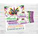 Customizable Mardi Gras Masquerade Ball Invitation Flyer and Ticket Bundle Template