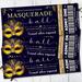 Editable Masquerade Ball Junior Senior Prom Flyer and Ticket Bundle Template