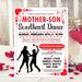 Editable Mother Son Valentine's Sweetheart Dance Ticket and Flyer Bundle Template