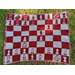 A Chess Game on an Overlay Mosaic Crochet Blanket from using the Pattern and Charts 
Back View - Using the negative Stitch.