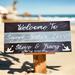 Business Home Ranch Signs Cedar Wood with Raised Acrylic Lettering Wedding anniversary Home Business Sign
