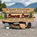 Rustic Wood Sign with Raised Acrylic Lettering and image   Address RV Camping Home or Business