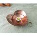 hand hammered hand forged 3-1/4" copper heart trinket dish, 3/4" deep.