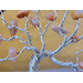 DETAIL OF WIRE BRANCHES AND TREE TRUNK, MADE WITH 20G ALUMINUM,  AND ACCENTED WITH SUNSTONE CHIP BEADS