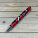 red black and white pen