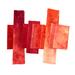 Stash bundle of small cuts suitable for applique or crafting. Hand dyed quilting cotton in shades of orange and red