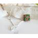 Sterling Silver, Polymer Clay and Opal Book Necklace