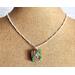 Sterling Silver, Polymer Clay and Opal Book Necklace on bust