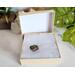 Sterling Silver, Polymer Clay and Opal Book Necklace in packaging