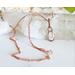 Rainbow Moonstone and Opal Copper Wire Wrapped Necklace