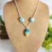 Lampwork Glass Sterling Silver Necklace on bust