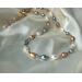 Multicolor pearl and gem necklace