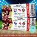 Customizable Football Sports Game Event Ticket Stub Template