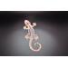 Front view of 3D salamander and hand painted dot art