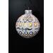 Close up of Side view of hand painted ornament.  This design is used around the entire ornament.